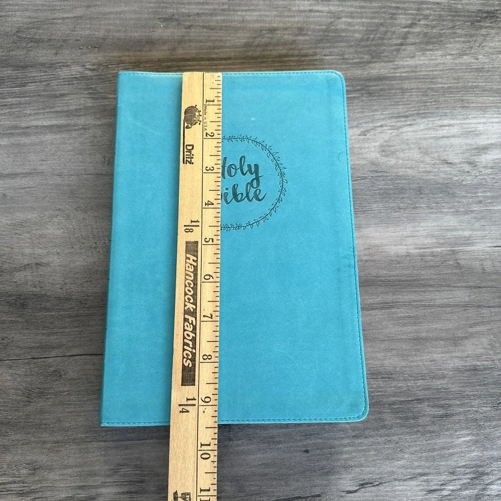 Zondervan Holy Bible Thinline Teal NIV New International Version Large Print